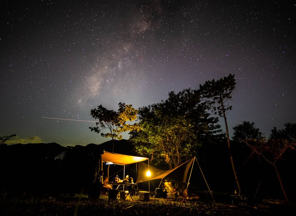 wk forest reserve at night with milky way