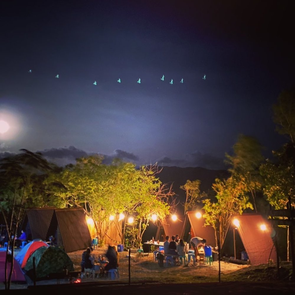 kampo ni juan at night campsite