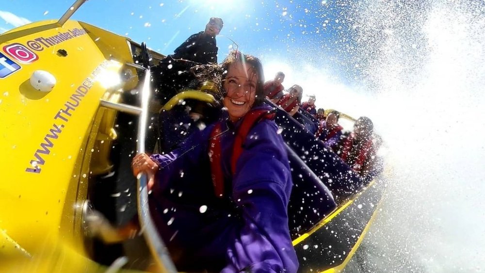 A moment captured right in the middle of a Sydney Harbour Jet Boat Adventure. Image credits @thunderjetboat on Instagram