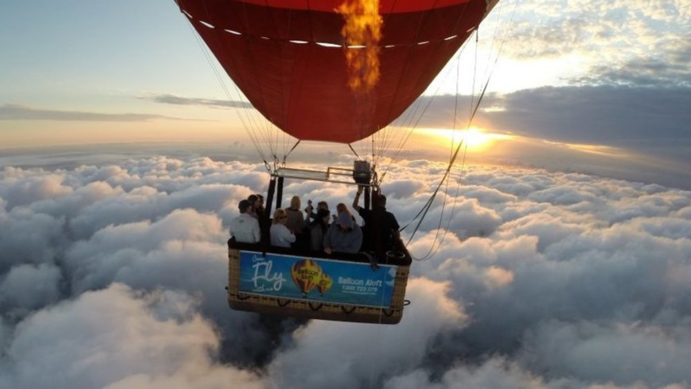 Fly across Camden Valley on a hot air balloon as the sun rises