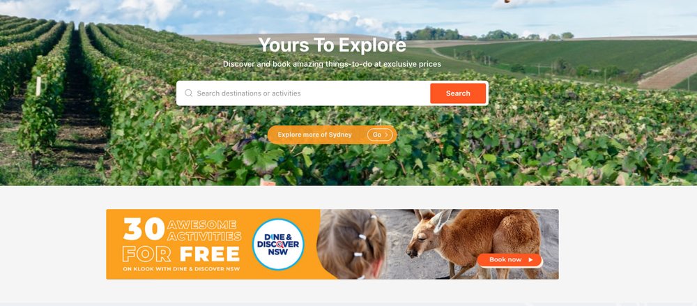 Klook ANZ - Yours to Explore