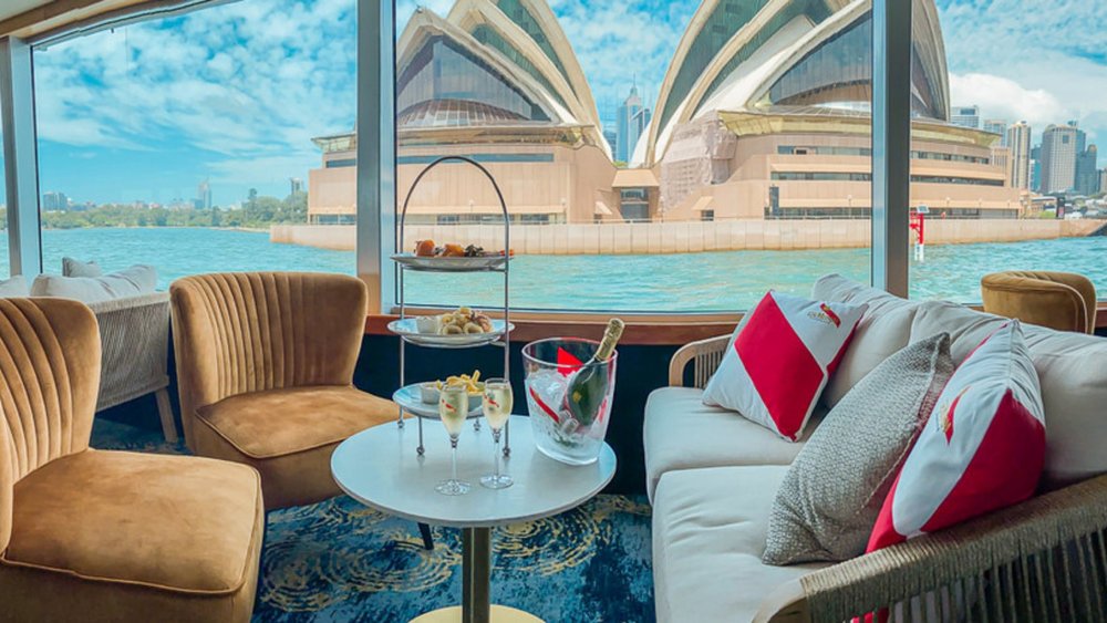 A lovely view of the Sydney Opera House aboard this luxurious Sydney Harbour Cruise