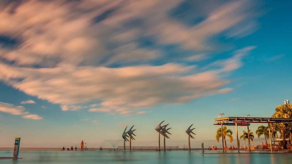 Visit the iconic fish sculptures at Cairns Esplanade Lagoon. Image credits: @tropicalnorthqueensland