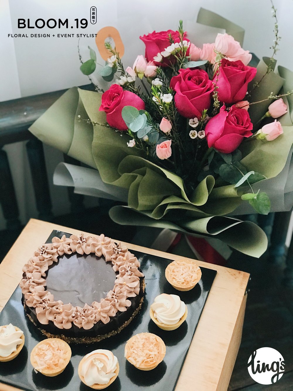 Ling's Kitchen Home Baker Tarts & Quiches shop local for Raya kuih