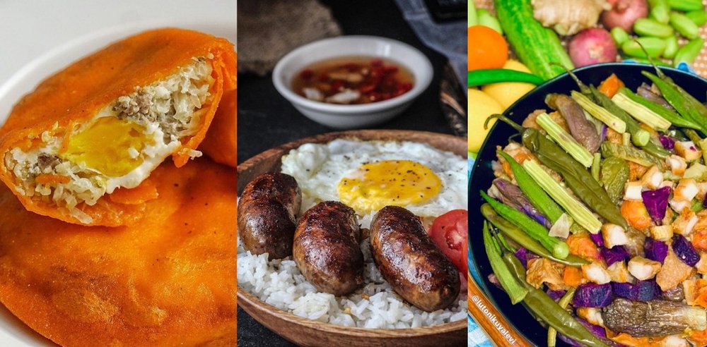 ilocos empanada, vigan longganisa, pinakbet from ilocos