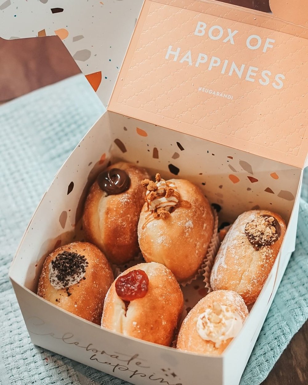 halal Italian bomboloni order Raya cakes online from Sugar And I Subang