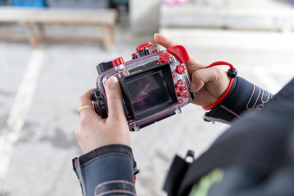 防水カメラの使い方を確認