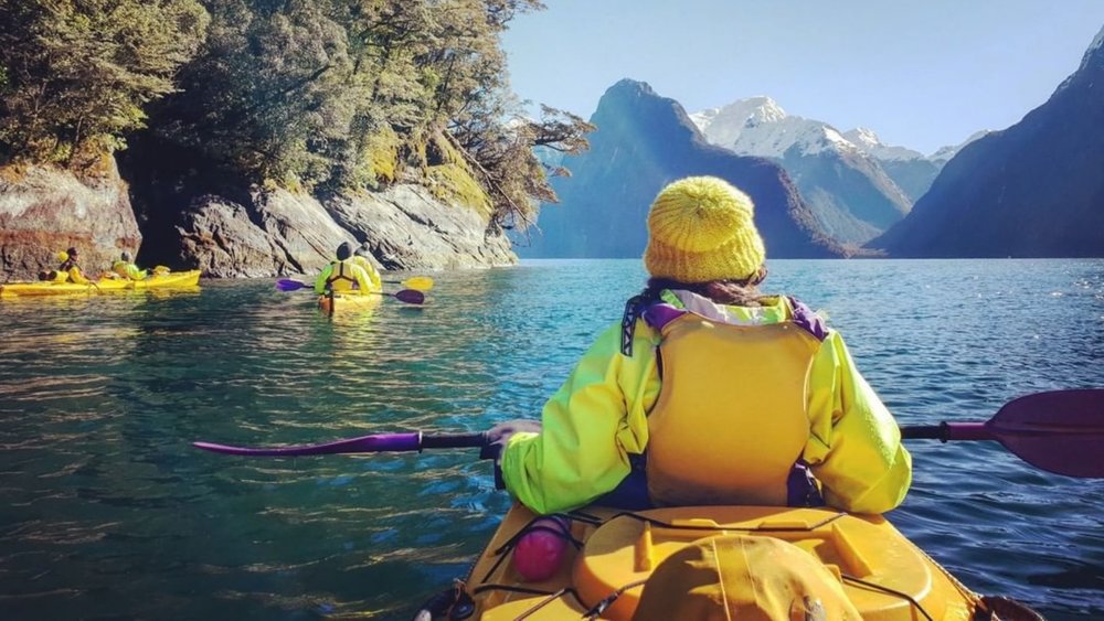 Explore more of Milford Sound via kayak! Credits: @cruisemilford