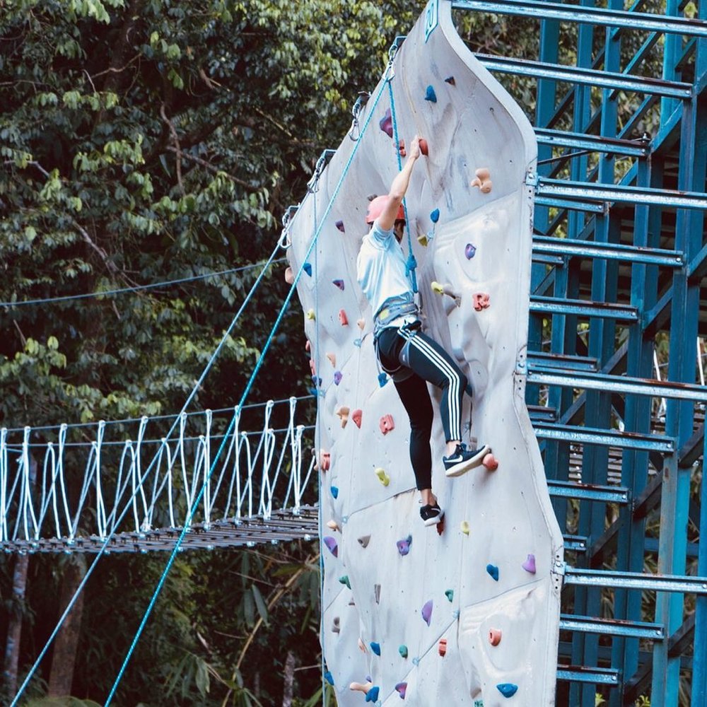 Rock climbing activity at The Chateau Bukit Tinggi Berjaya Hills Resort