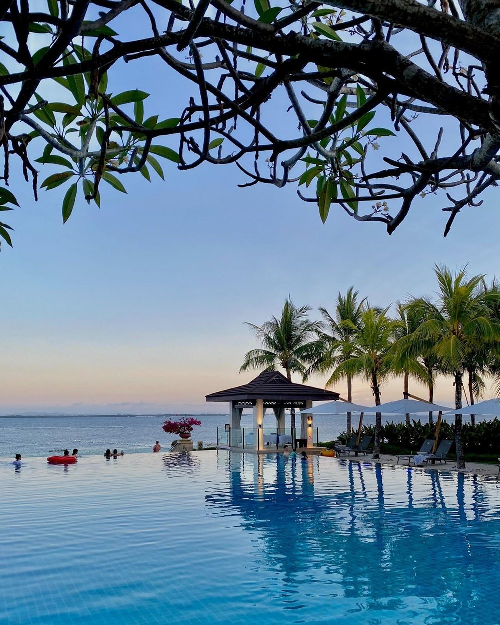 pool area in crimson resort and spa