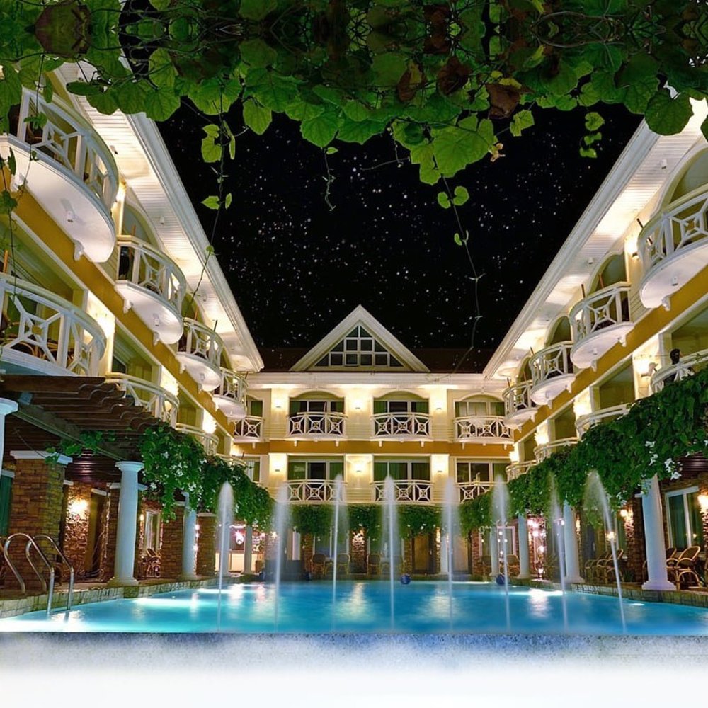 the pool area of Boracay Mandarin Island Hotel