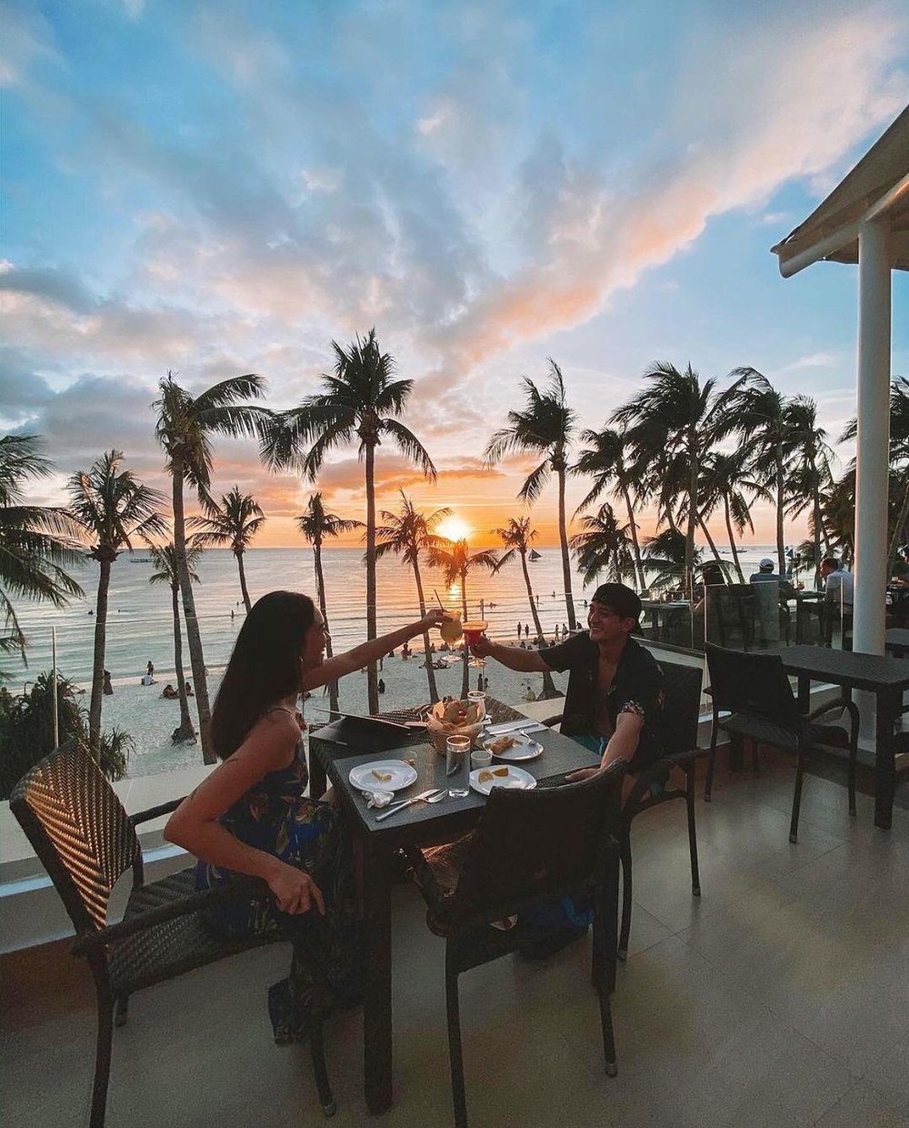 couple dining at The District in Boracay