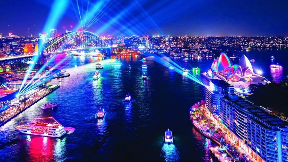 This intimate 90-minute cruise is perfect for couples and friends! Image credits: @vividsydney on Instagram