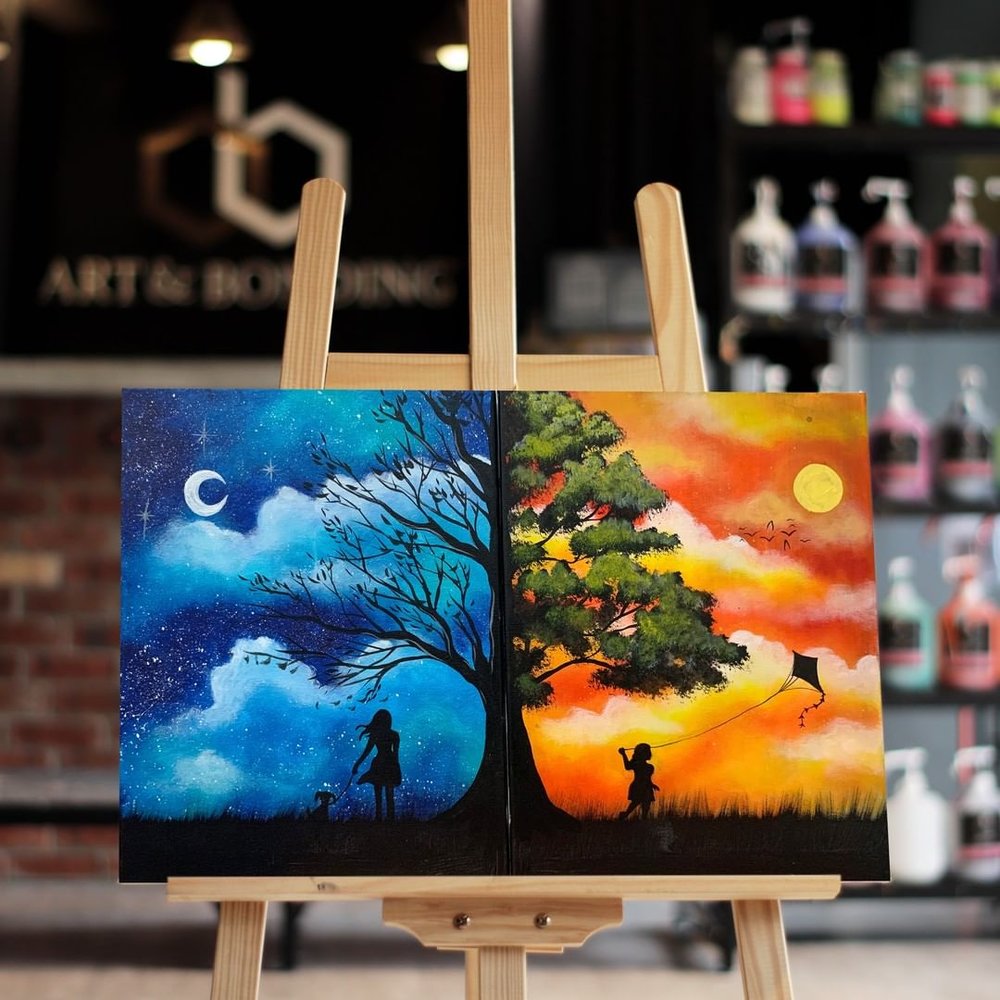 art studio art and bonding desa sri hartamas kl sip and paint