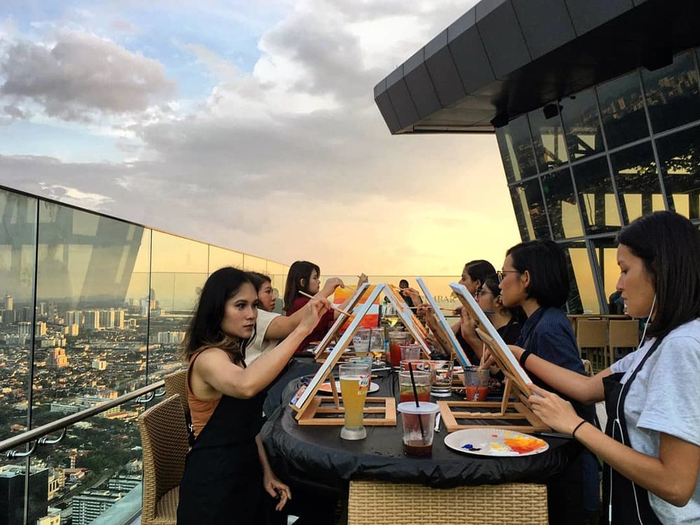 brew n brush painting workshop class art studio kl