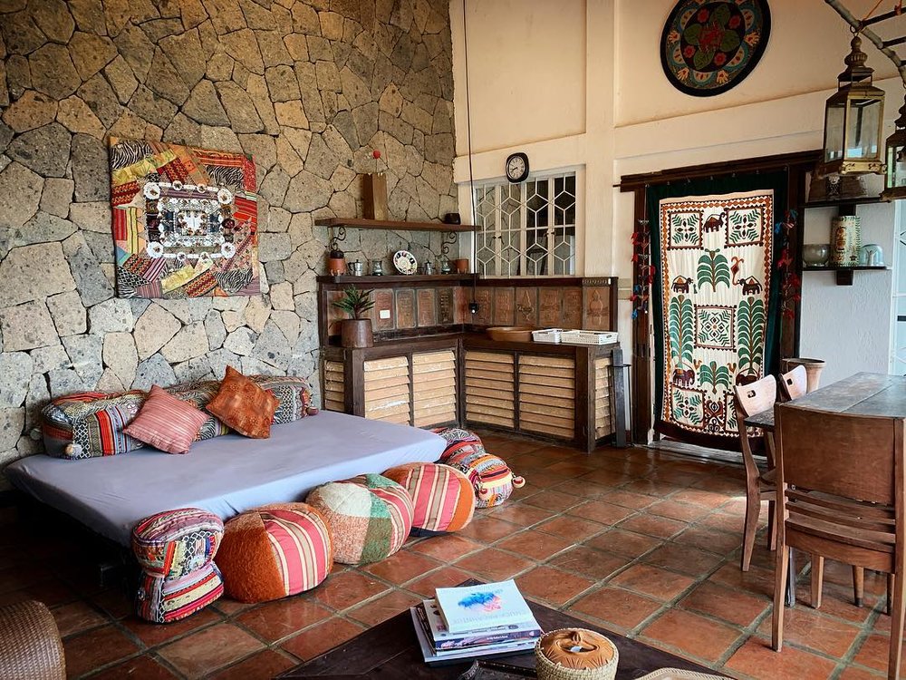 overlooking forest cabin