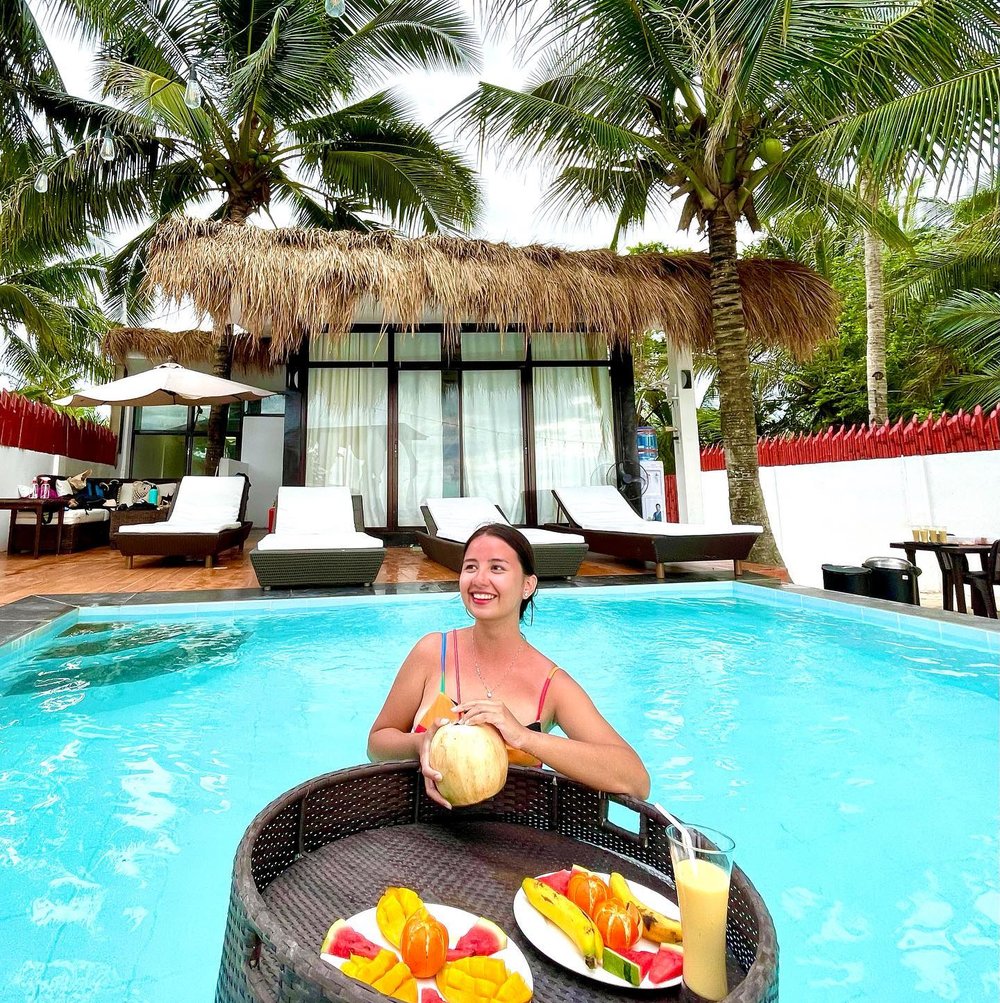 swimming pool at matahom paradise villas