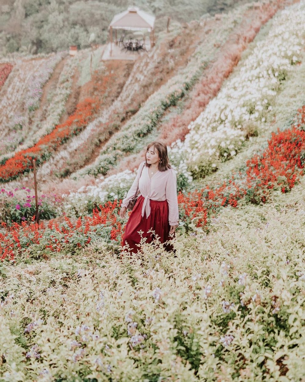girl in evo nature camp garden 