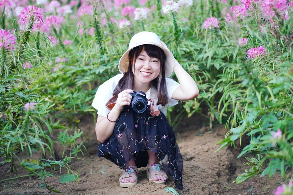 girl in msdea ornamental garden