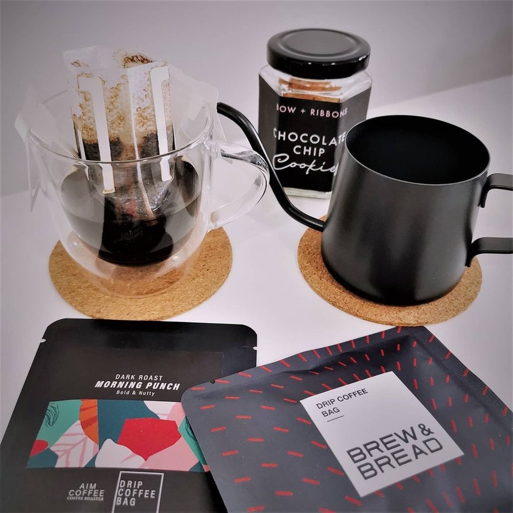 father's day gift ideas coffee set bow + ribbons