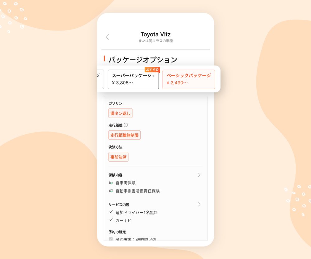 パッケージオプションを選択