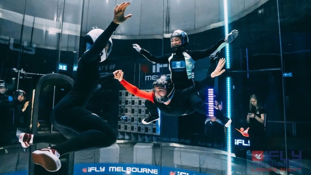 Feel the rush of indoor skydiving Melbourne. Image credits @ifly.melbourne  on Instagram