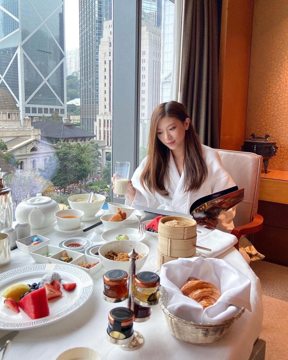 文華東方酒店 staycation 打卡 浴缸 海景 早餐