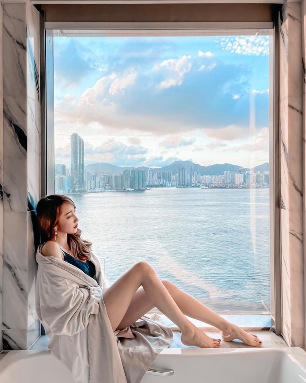 維港凱悅尚萃酒店 staycation 打卡 浴缸 海景