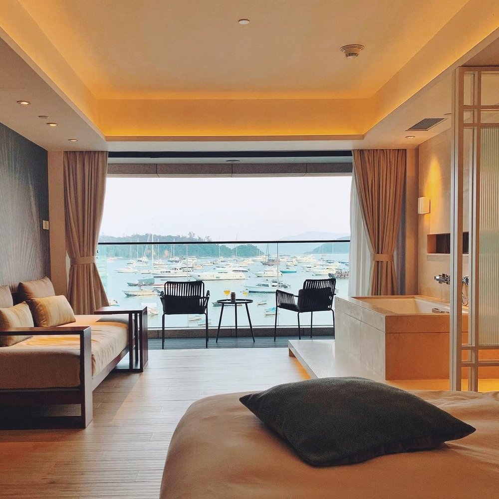 the pier staycation 打卡 房間 浴缸 海景