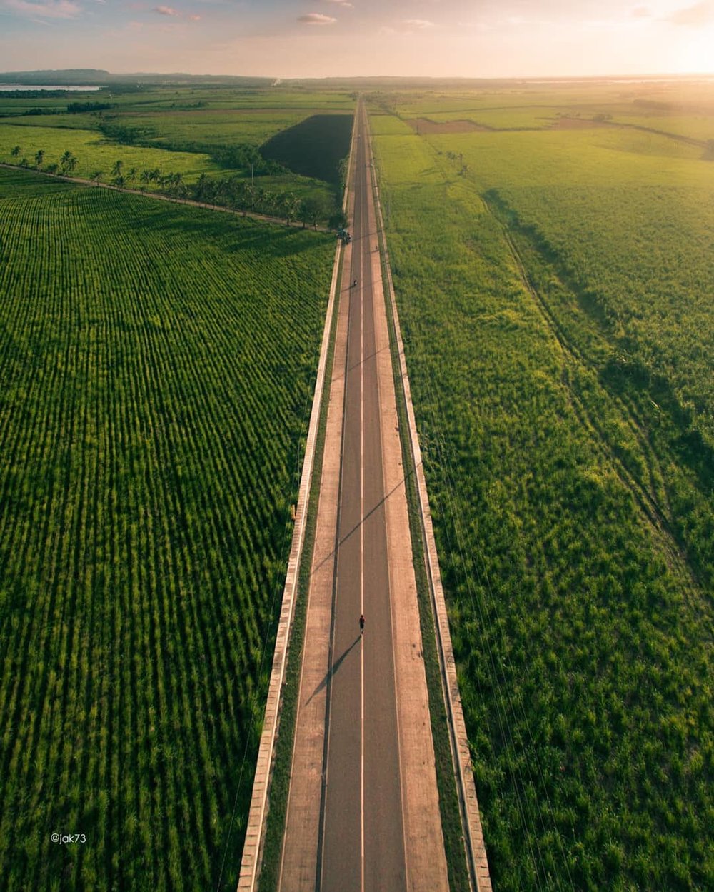 a long stretch of road in northern cebu
