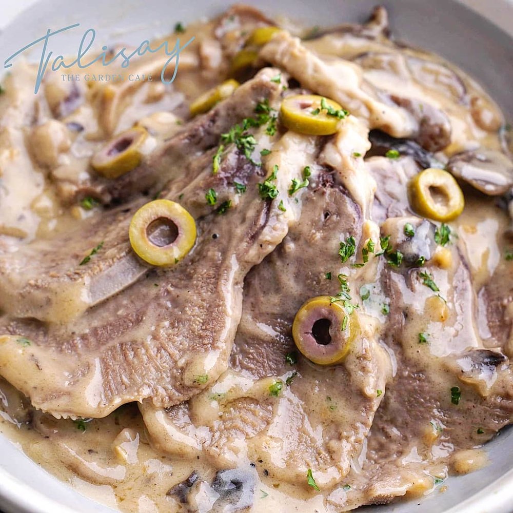meat in white sauce from quezon city restaurant talisay