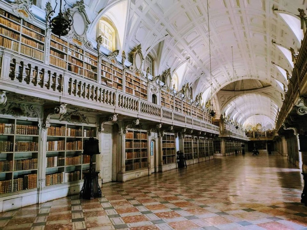 Mafra National Palace Library in Portugal most beautiful baroque library in the world