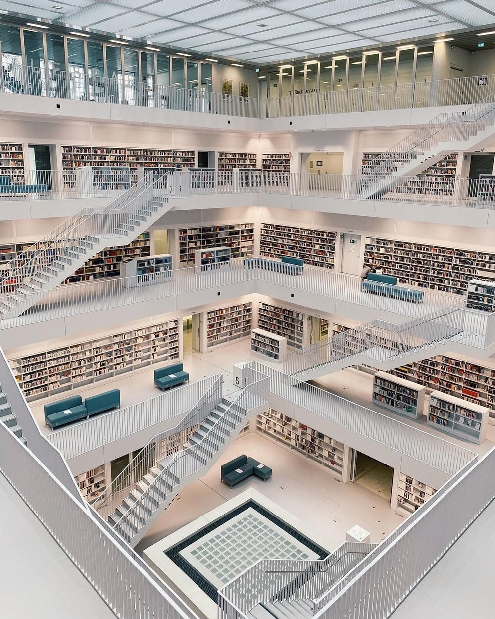 Stuttgart City Library in Germany most beautiful futuristic library in the world