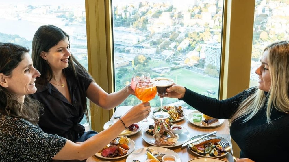 Have a breathtaking view of Sydney while dining at SkyFeast. Image credits: @skyfeastsydneytower on Instagram