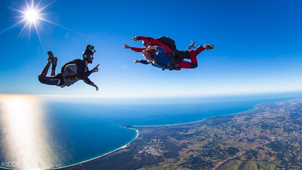 Conquer your fears with the Byron Bay Tandem Skydive Experience