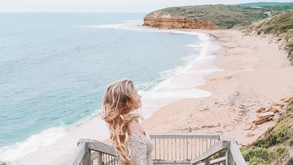 Ride some waves or simply feel the ocean breeze at Bells Beach. Image credits @lustinherworld on Instagram