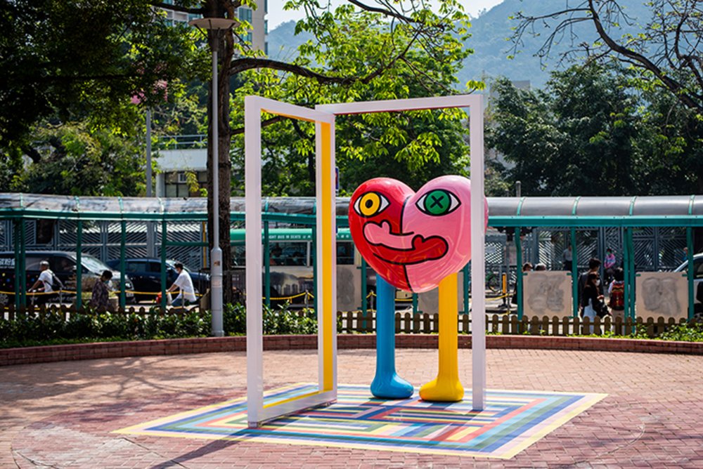 屯門河藝術裝置《團門》