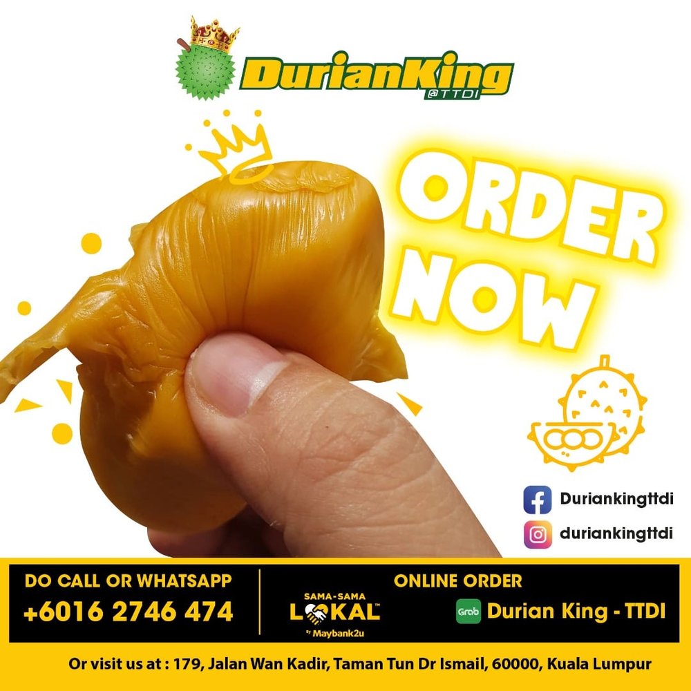 durian king ttdi online delivery kl selangor malaysia mco