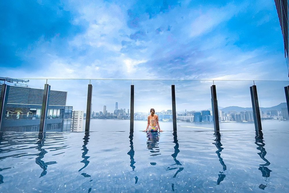 香港維港凱悅尚萃酒店 泳池 頂樓 維港景色