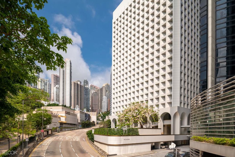 murray hong kong white building by road