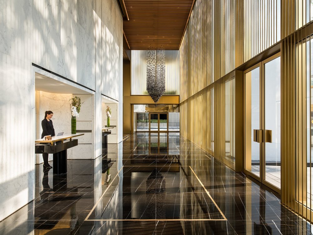 black marbled lobby at murray hong kong