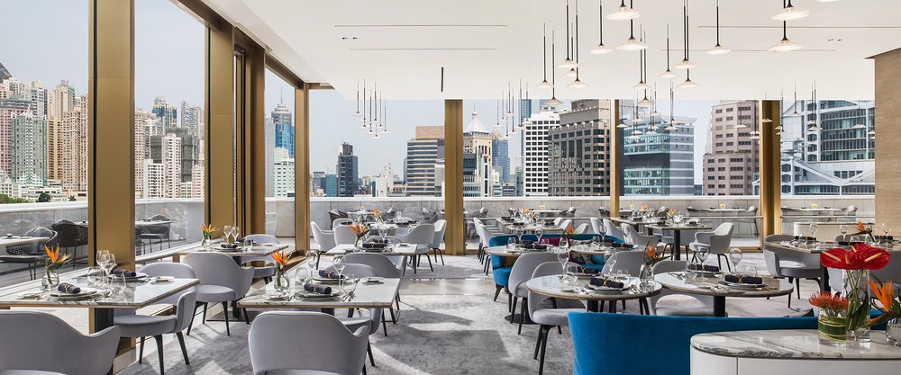 dining area with skyline views at murray hong kong