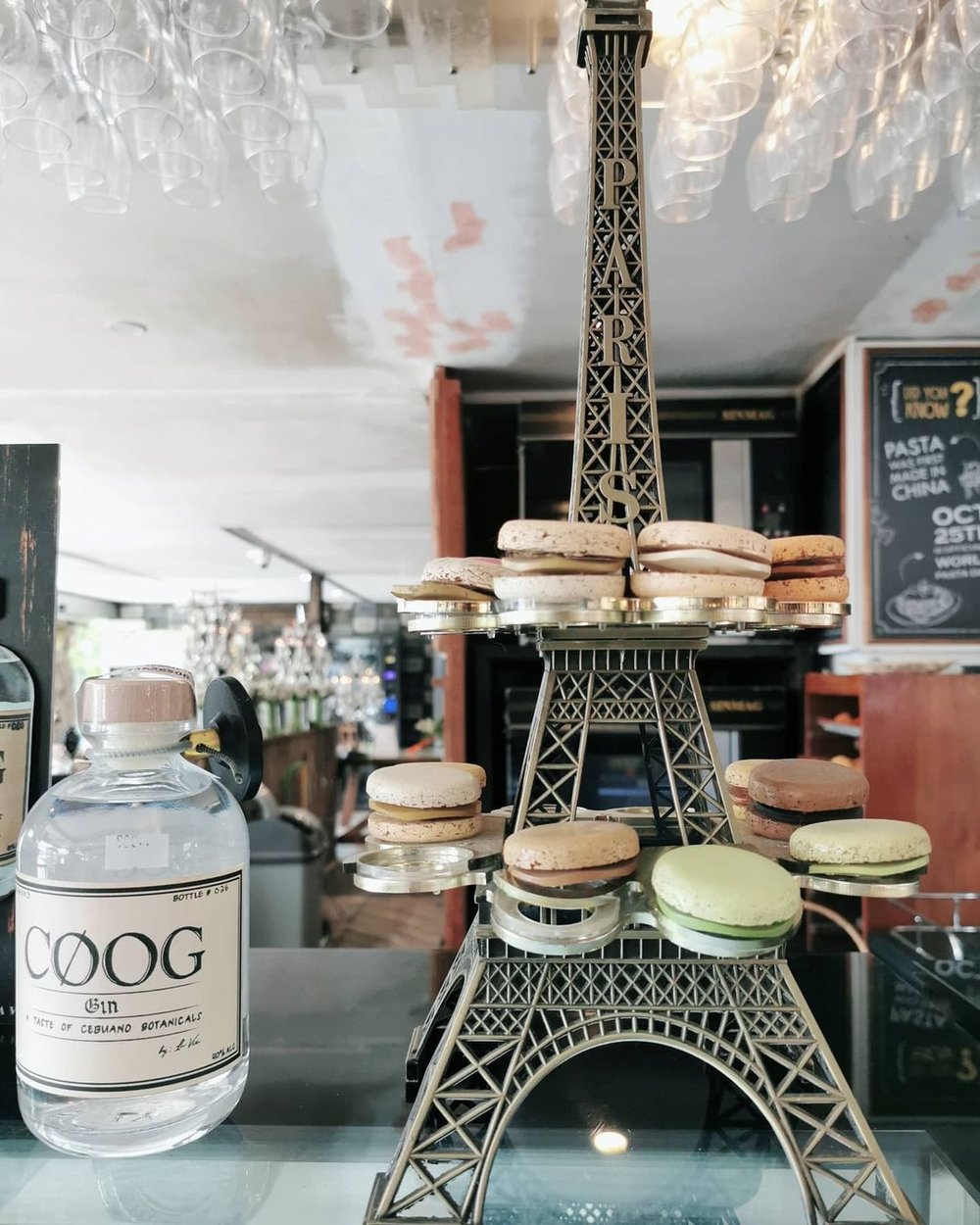 Macarons in an aesthetic cafe in Cebu