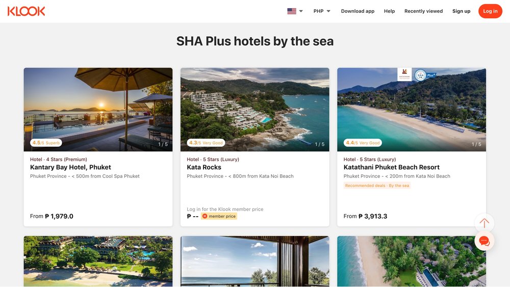 klook sha plus hotels