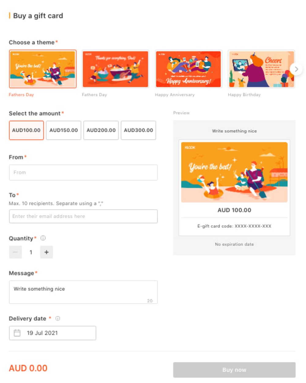 klook anz gift cards