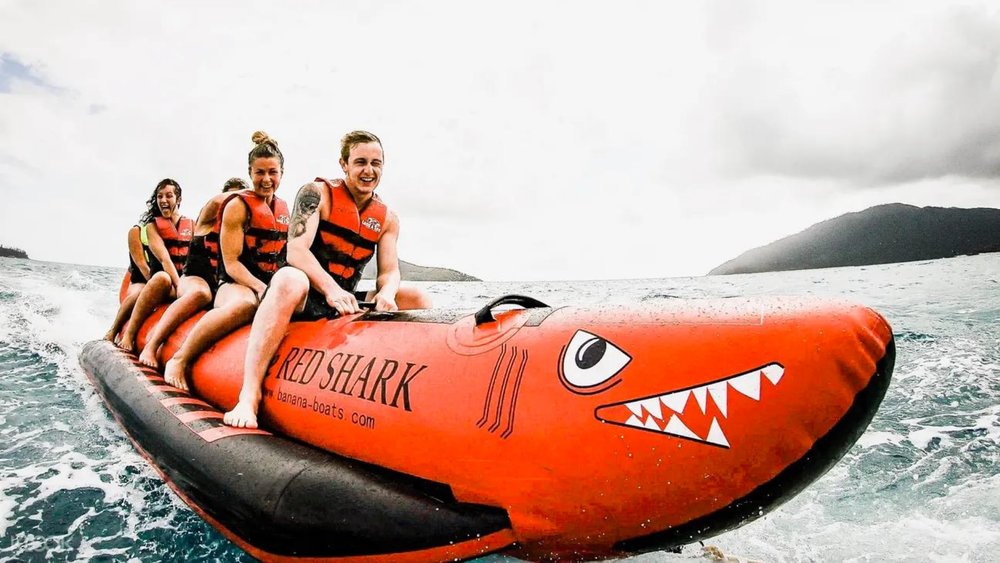 Go on an exciting banana boat ride at Langford Island!