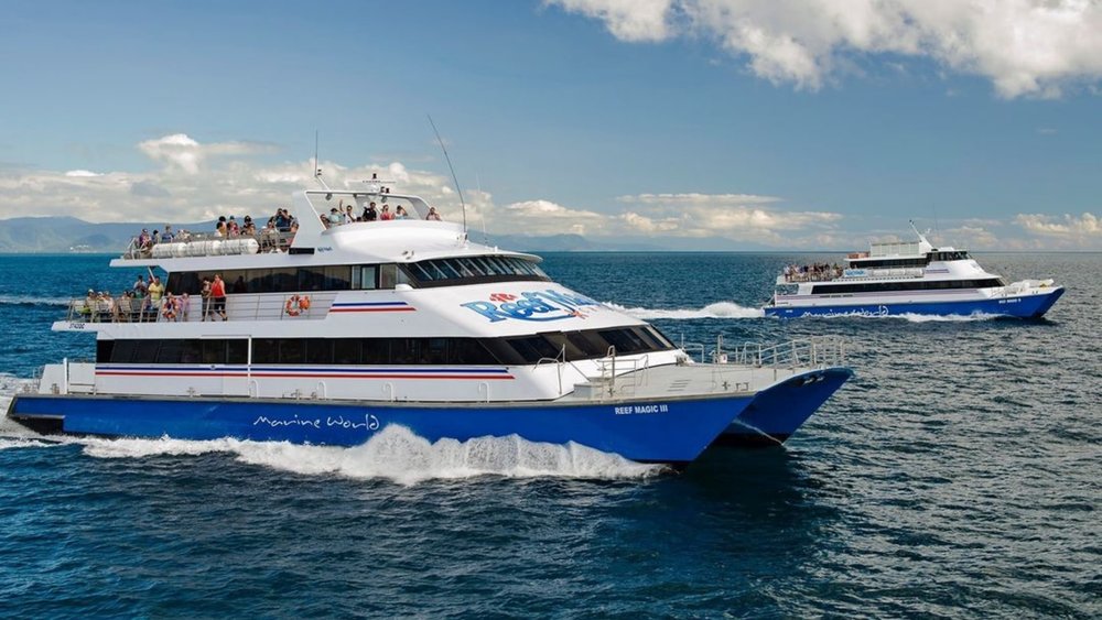 Enjoy a scenic cruise en route to the Great Barrier Reef on this cruise tour! Image credits: @reefmagiccruises on Instagram