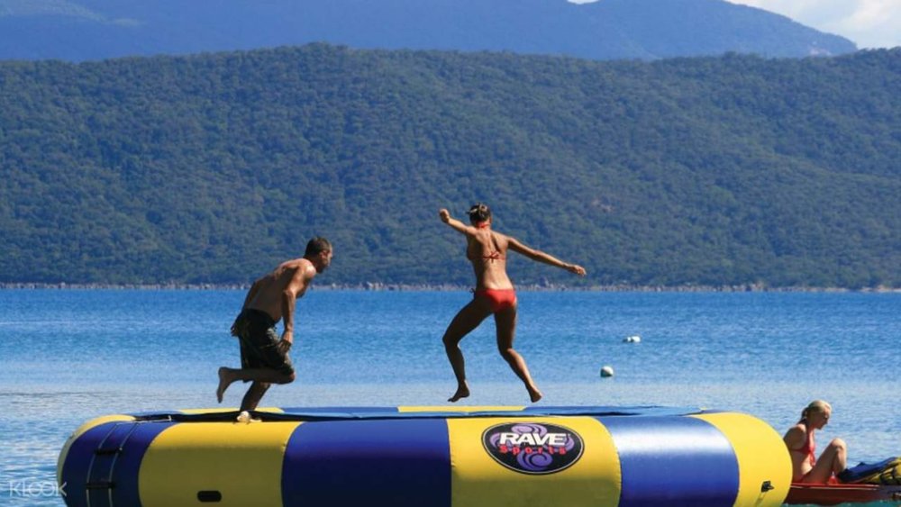 If you think an ordinary trampoline is fun, an ocean trampoline is twice the fun!