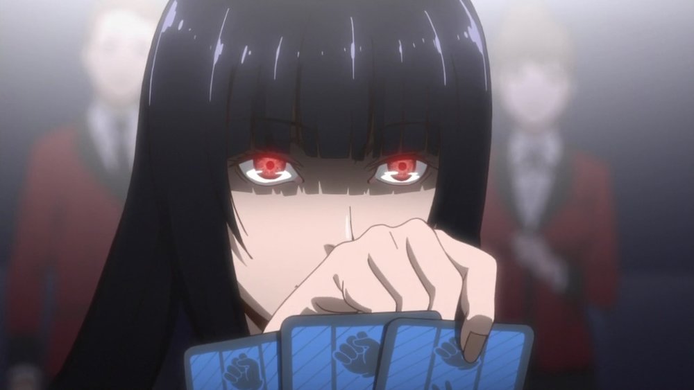 Yumeko Jabami scene in Kakegurui best anime series on Netflix