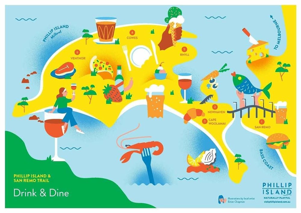 Explore the best restaurants in town on the Drink and Dine Trail. Image credits: @phillipisland on Instagram